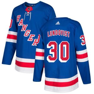 Lapsille NHL New York Rangers Pelipaita Henrik Lundqvist #30 Authentic kuninkaallisen sininen Koti